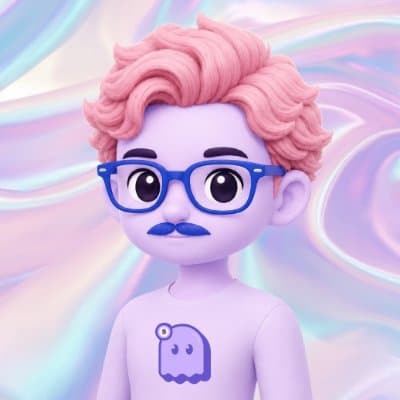 Tomás’s playful avatar with pink hair, blue glasses and a BUFI shirt